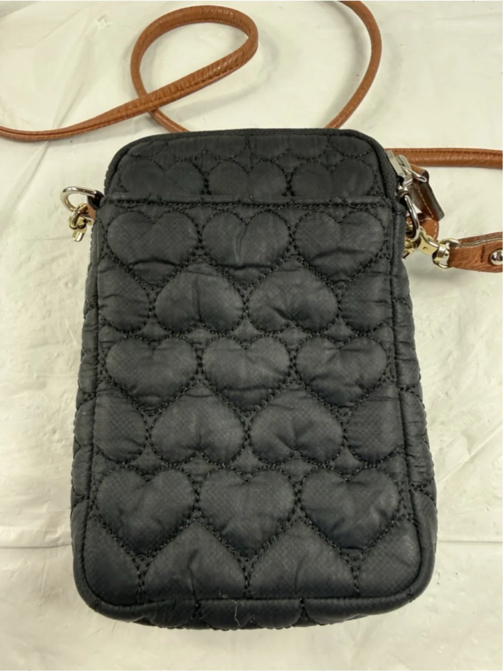 Brighton Kora Mini Utility Bag Heart to Heart Lightweight Black